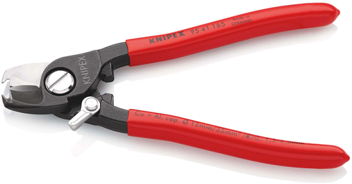 Knipex kabelschaar | kunststof bekleed | gebruineerd | lengte 165 mm - 95 41 165