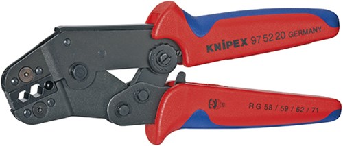 Knipex krimptang compacte bouwvorm gebruineerd met meer-componentengrepen 195 mm - 975220