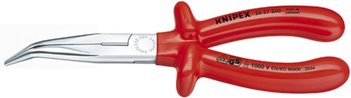 Knipex platspitse tang met zijsnijder verchroomd 200 mm - 2627200