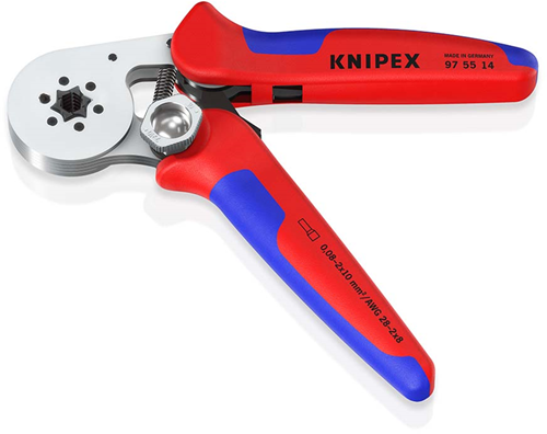 Knipex zelfinstellende krimptang voor adereindhulzen | zij-invoering | meer-componentengrepen - 97 55 14 sb