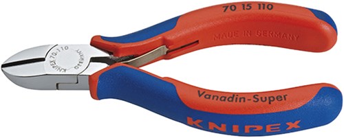 Knipex zijsnijtang verchroomd met meer-componentengrepen 110 mm - 7015110