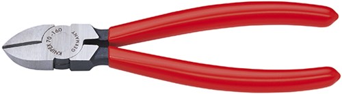 Knipex zijsnijtang zwart geatramenteerd met kunststof bekleed 140 mm - 7001140