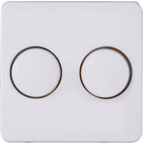 Enzo Kopp hk02 arctic wit afdekplaat + knop duo dimmer - 4621035
