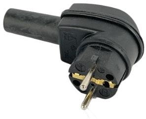 Enzo Kopp randaarde stekker rubber haaks kopp - 6141195