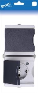 Enzo Kopp swd opbouw stopcontact ra dubbel horizontaal - 6628120