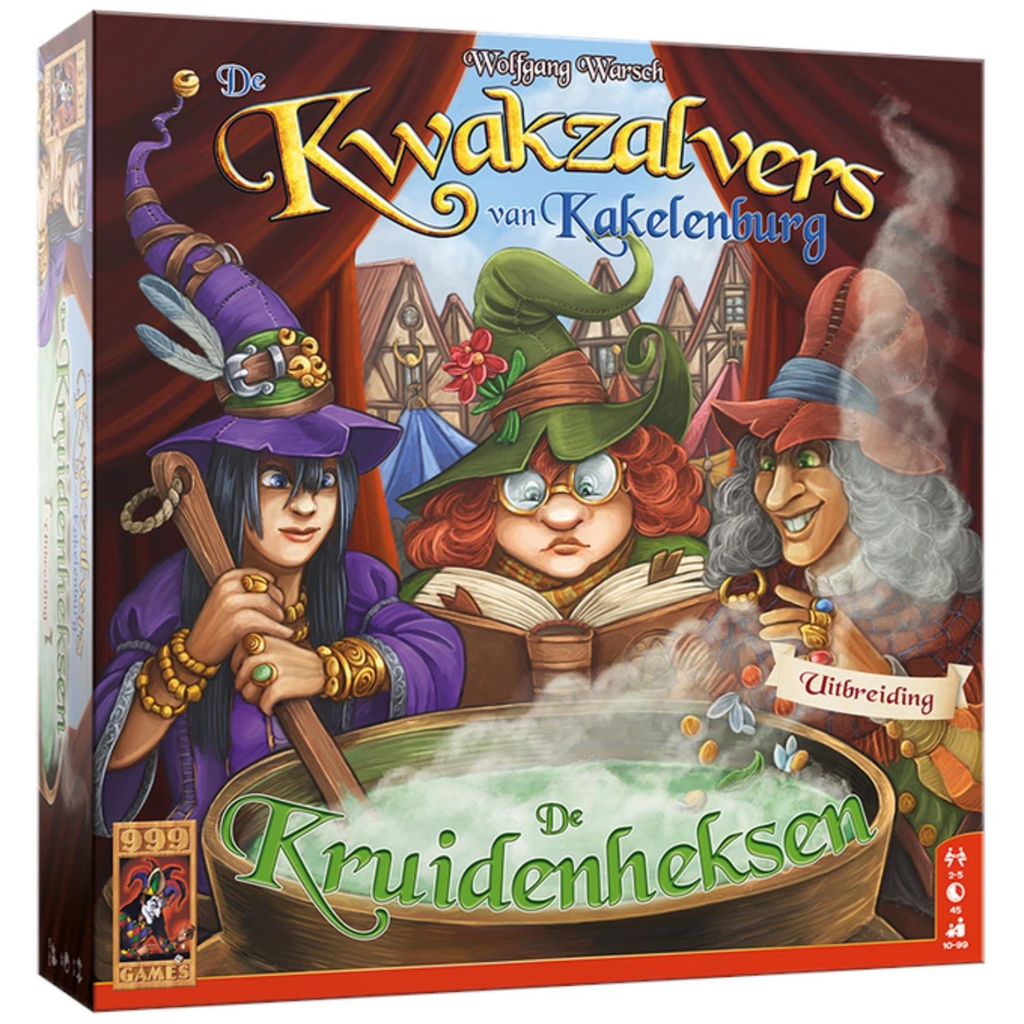 999Games 999 games de kwakzalvers van kakelenburg: de kruidenheksen bordspel