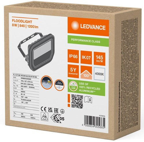 Enzo Ledvance led bouwlamp 10w 4000k zwart - 5017501