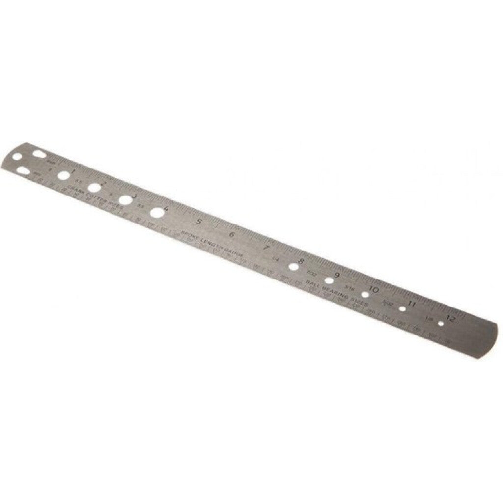 IceToolz Liniaal en meetlat 31cm voor spaken, rvs