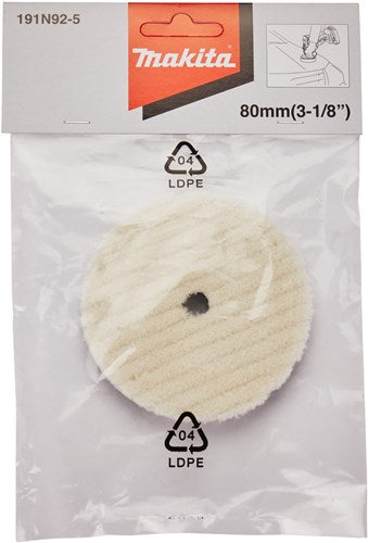 Makita Accessoires inpoetsschijf wol 80mm - 191n92-5 - 191n92-5