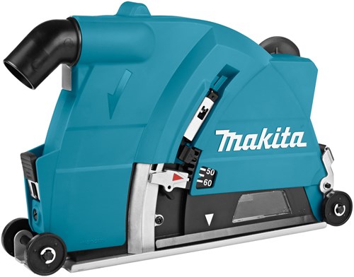 Makita Accessoires Makita stofvrij slijpen in beton met deze 230mm inval stofafzuigkap - 198440-5