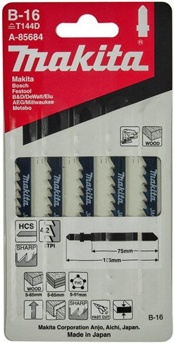 Makita Accessoires Makita decoupeerzaagblad b16 hout en kunststof