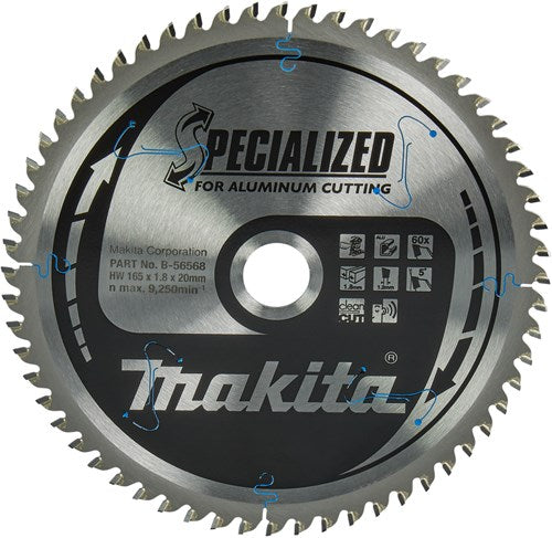 Makita Accessoires afkortzaagblad aluminium 165x20 60t alu - b-56568