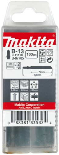 Makita Accessoires decoupeerzaagblad b13 - t111c | 100 stuks - b-07705