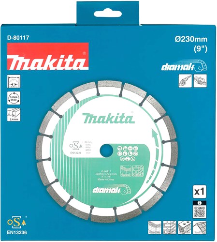 Makita Accessoires diamantschijf 230x22,23x2,4mm | segment - d-80117