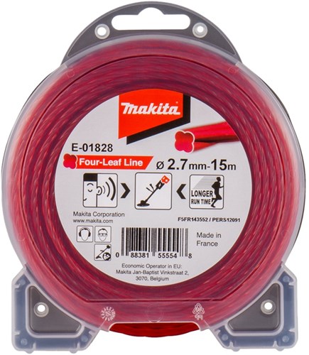 Makita Accessoires maaidraad 2,7x15mtr rood - e-01828 - e-01828
