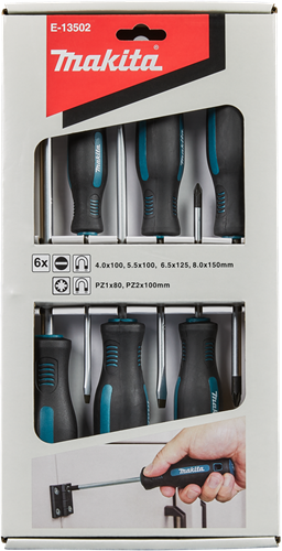 Makita Accessoires schroevendraaierset 6-delig pz sl - e-13502 e-13502