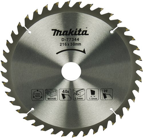Makita Accessoires Makita tct zaagblad 216x2.2x30 mm 40t - d-77344