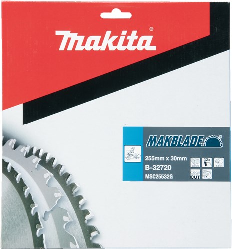 Makita Accessoires afkortzaagblad hout | makblade 255x30x2,3 32t 5g - b-32720 b-32720