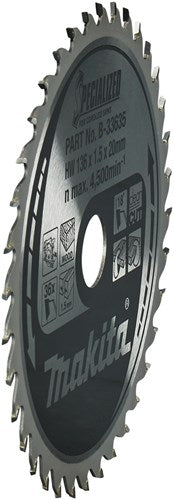 Makita Accessoires cirkelzaagblad | hout | 136x20x1,5 36t 18g - b-33635