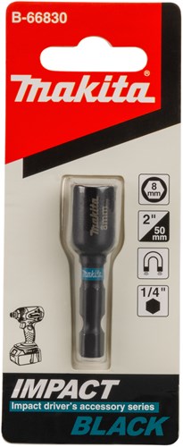 Makita Accessoires dopsl 8x50mm 1 4 impblk magn - b-66830 - b-66830