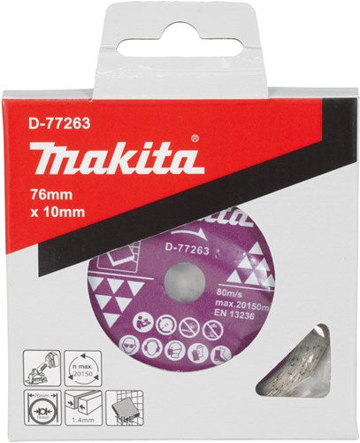 Makita Accessoires diamantschijf 76x10x1,4mm - d-77263