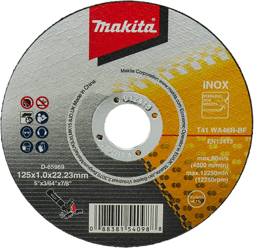 Makita Accessoires Makita doorslijpschijf 125x1,0mm rvs - d-65969-50