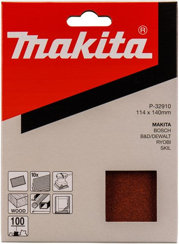 Makita Accessoires schuurvel k100 114x140 red - p-32910