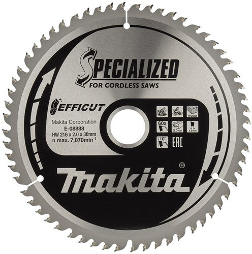 Makita Accessoires Makita zaagb.hout 216x1.5x30 t60 - e-08888