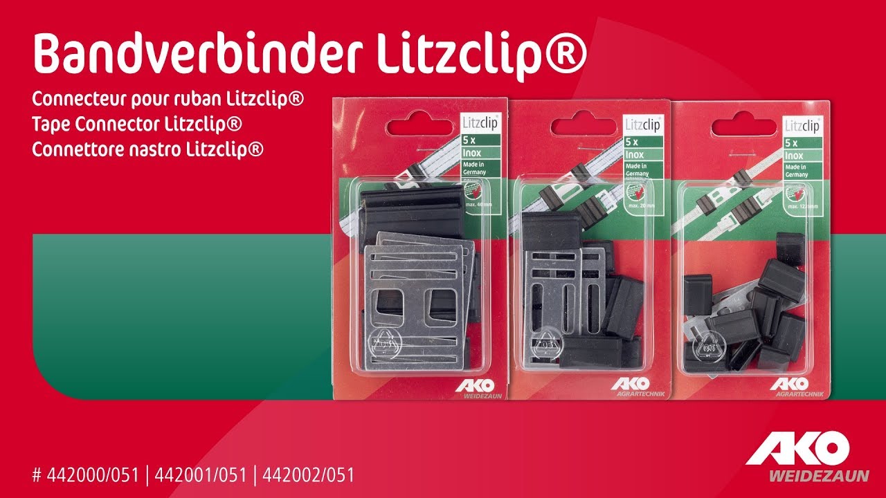 AKO Producten lintverbinder litzclip rvs 40mm 5 stuks