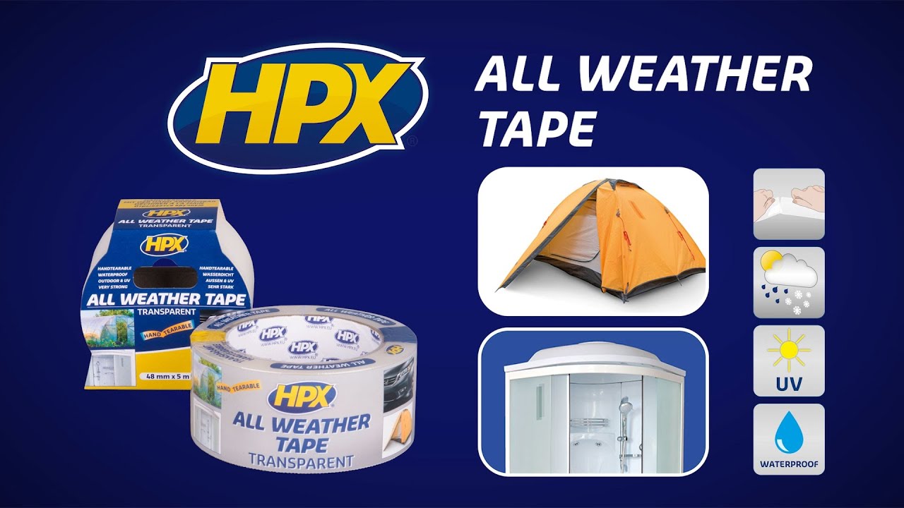 HPX Producten all weather tape transparant 48mm x 5m