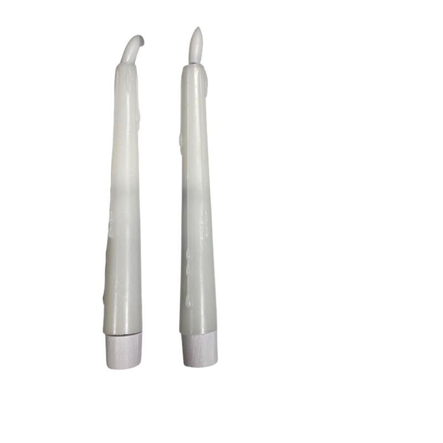 Magic Flame Candles Led diner druip 20cm wit set a 2
