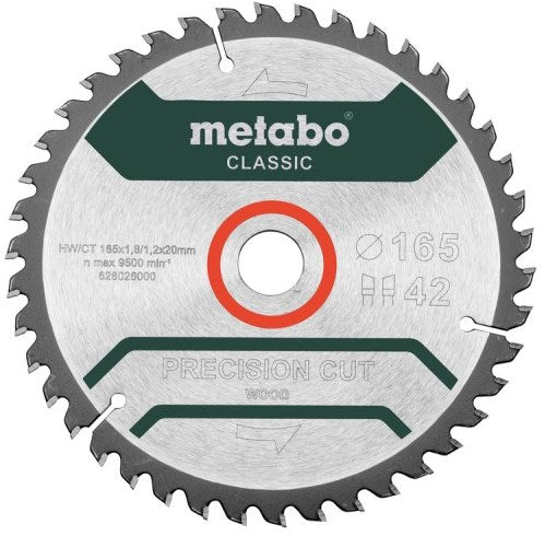 Metabo Accessoires cirkelzaagblad precisioncutclassic | ø 165x20 | 42wz 5° b | 628027000 628027000