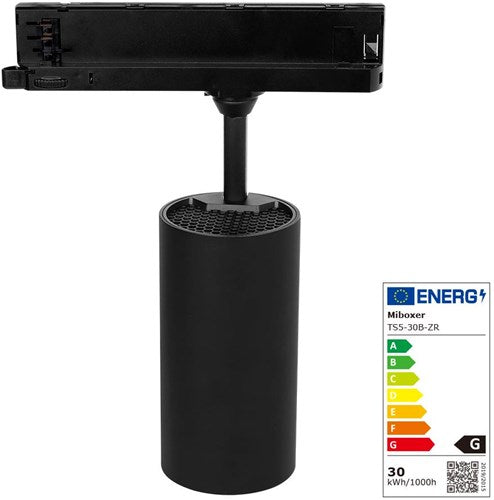 Mi-light Miboxer rgb-cct led 3-fase railspot 30w zwart - led0238