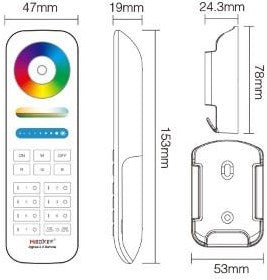 Mi-light Miboxer zigbee rgb-cct afstandsbediening 7-zones - led0272