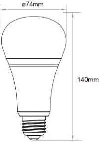 Mi-light Miboxer zigbee rgb-cct led e27 gls 12w - led0276