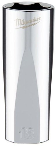 Milwaukee Accessoires 3 8 ratel dop , metrisch lang -18mm - 4932478362