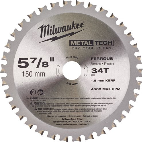 Milwaukee Accessoires cirkelzaagblad | f 150 x 20 x 34 | metaal | 34t - 48404080