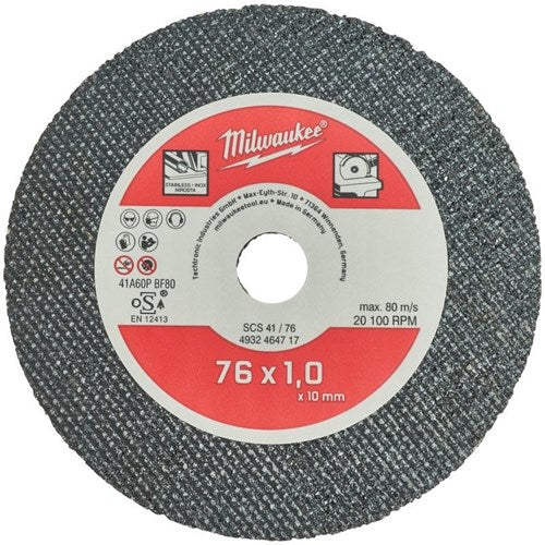 Milwaukee Accessoires cutting disc scs41 76 - 3pc - 4932464717
