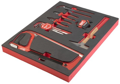 Milwaukee Accessoires foam inlay met diverse handtools (15-delig) - 4932493257