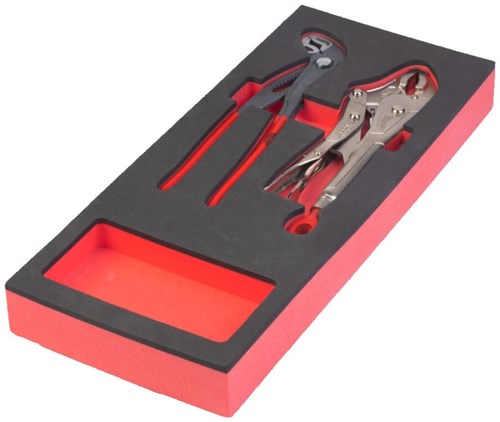 Milwaukee Accessoires foam inlay tangen: gebogen griptang 250 mm en verstelbare waterpomptang 250 mm (2-delig) - 4932493255