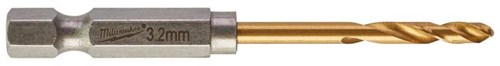 Milwaukee Accessoires metaalboor shockwave hss-g ti. 3.2mm -2pcs - 48894706