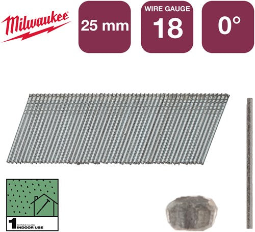 Milwaukee Accessoires nagels brad 18g 25mm rc g sc1 | 5.000 stuks - 4932492551