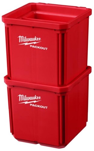 Milwaukee Accessoires packout 10x10 cm bakjes (2 stuks) - 4932480698