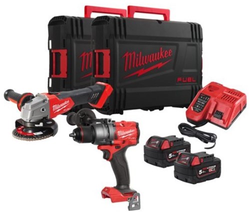 Milwaukee m18 fpp2e3-502x m18 fuel powerpack 2-kit (m18fpd3, fsag125x, 2 x 5,0ah) - 4933492516