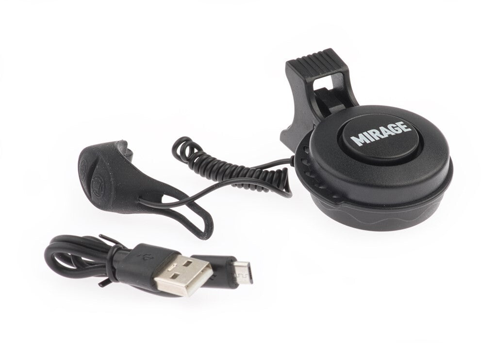 Mirage Fietshoorn T-002 80 90dB 6,5 cm ABS PC zwart 2-delig