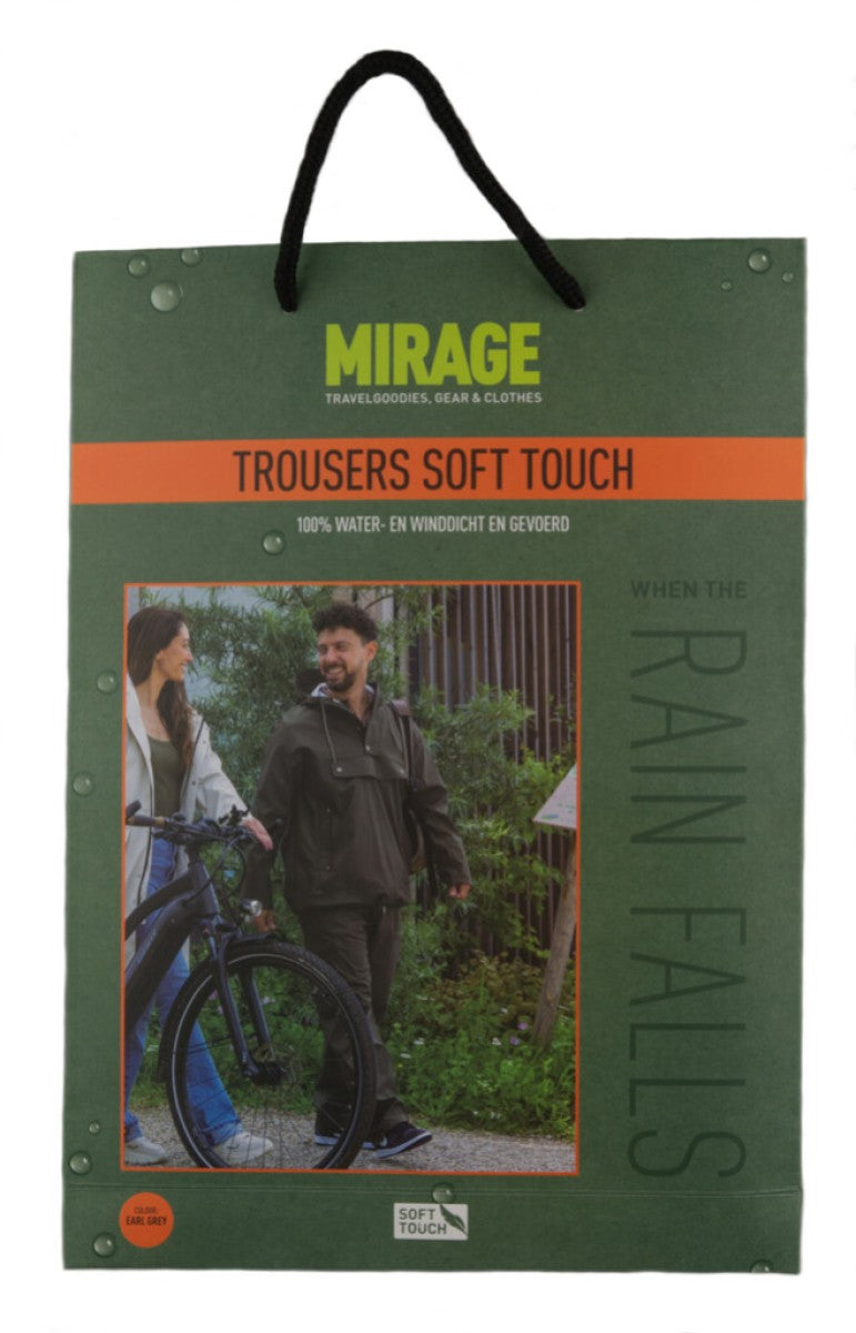 Mirage Regenbroek rainfall trouser soft touch - maat l - earl grey