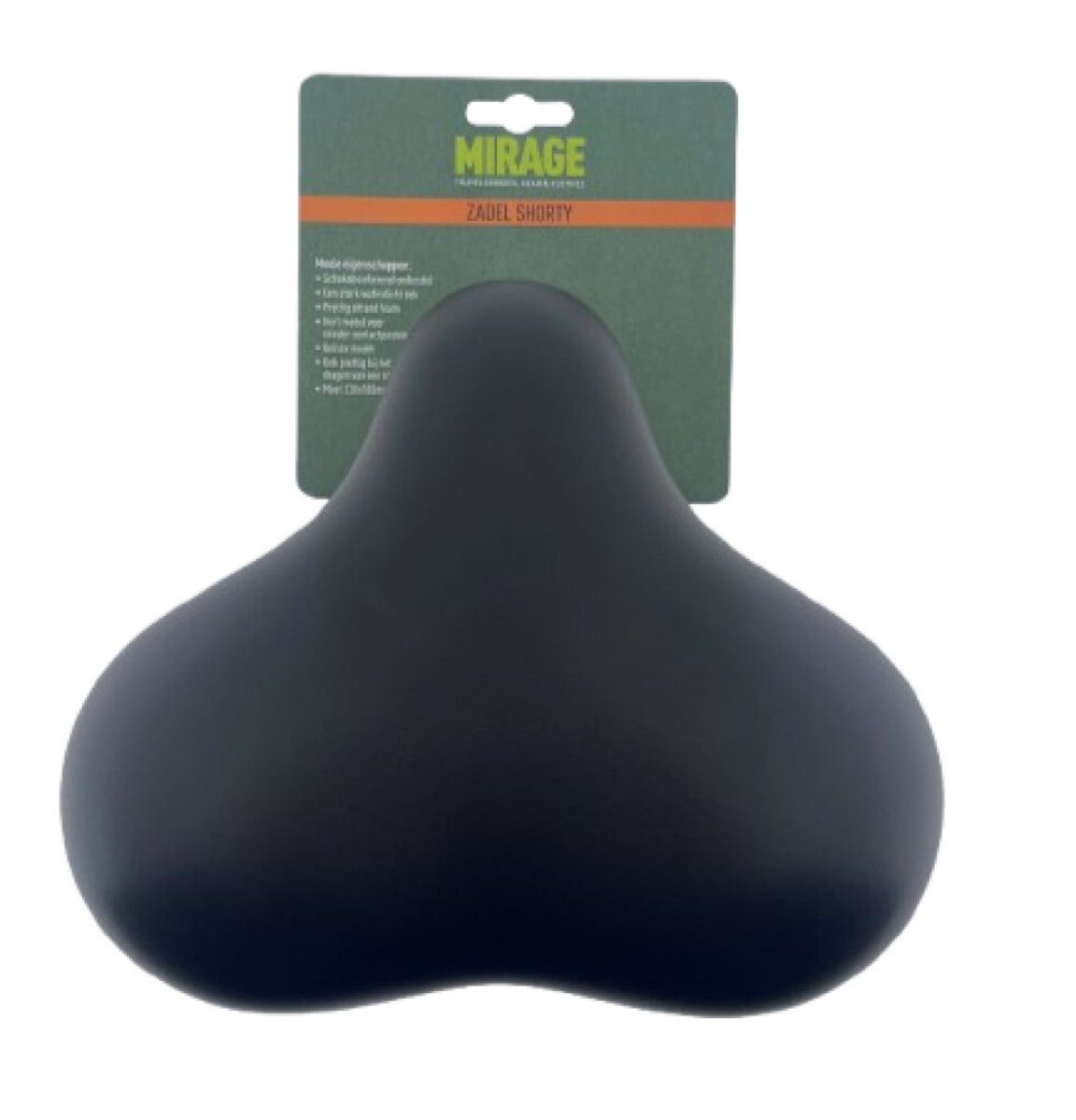 Buzaglo Mirage zadel tour comfort met vering shorty, zwart