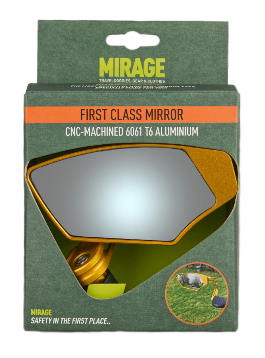 Mirage spiegel barend first class, dimmend glas, goud, links