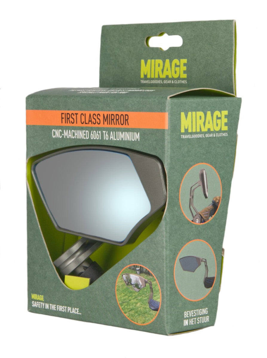 Mirage spiegel barend first class, dimmend glas, grijs, links