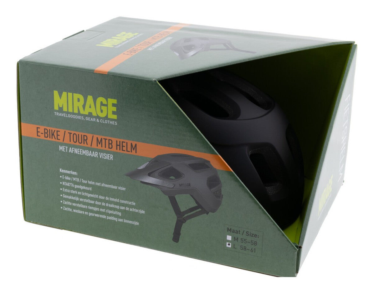 Buzaglo Mirage tour mtb helm 55-58cm, nta, mat zwart
